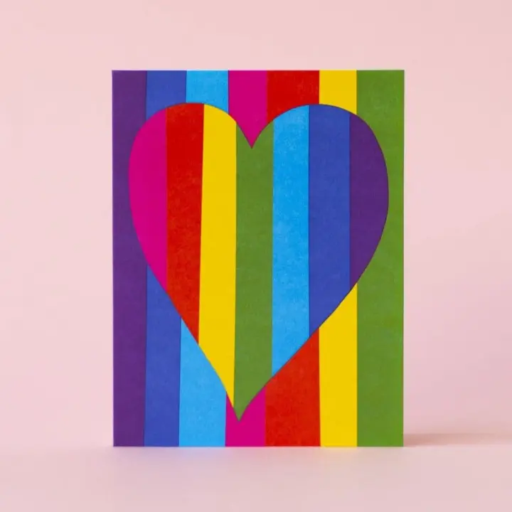 Rainbow Heart Card