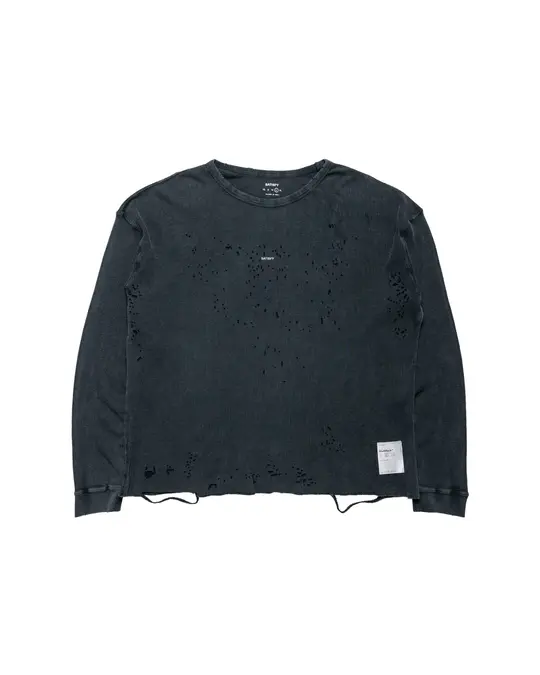 SATISFY MothTech Waffle Long Tee Aged Black SA