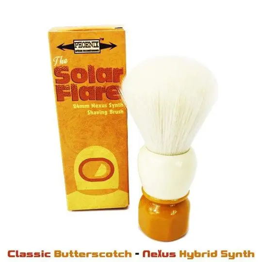 The Solar Flare | 24mm Nexus Hybrid Synth Brush | Retro Shave Tech!
