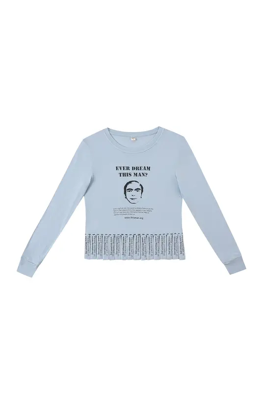 Ever Dream This Man? Long Sleeve Flyer Tee Baby Blue