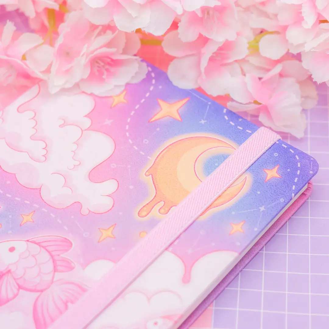 A5 hardcover notebook journal - Cosmic Swim