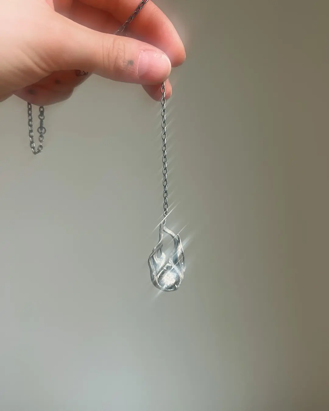 Heart of the Pyre // Aquamarine Sunstone Necklace