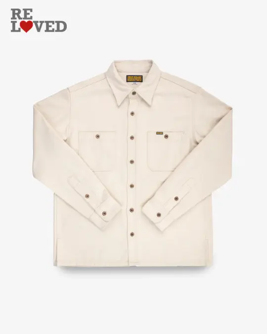 13oz Oxford Cloth Work Overshirt - Ivory (IHSH-423-IVO)