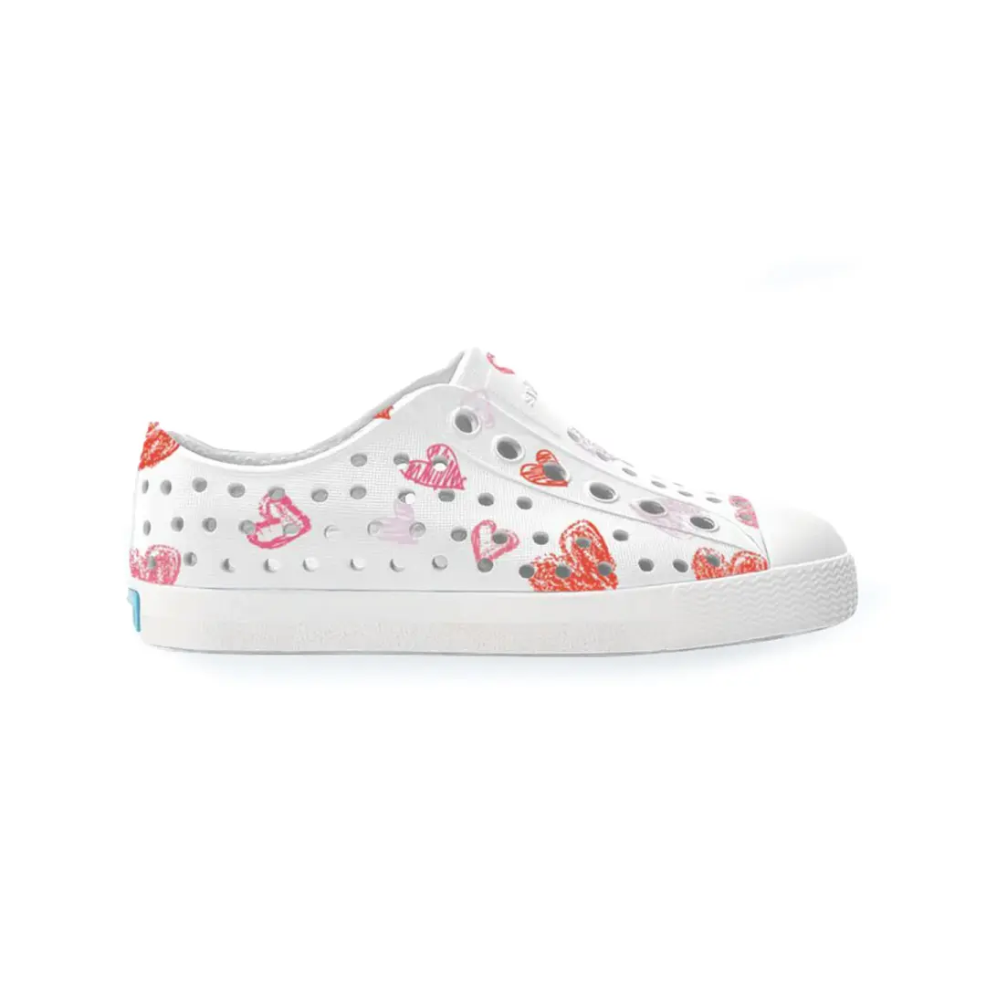 Jefferson Print Child Shell White / Shell White / Heart Graffiti