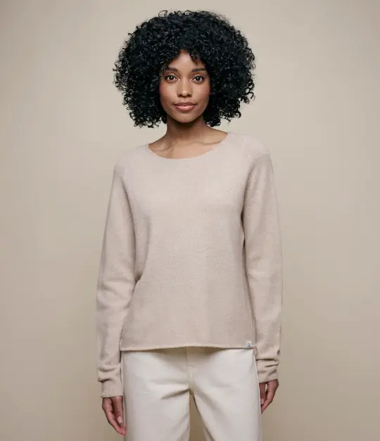 Lightweight Merino Wool-Cashmere-Silk Raglan Sweater