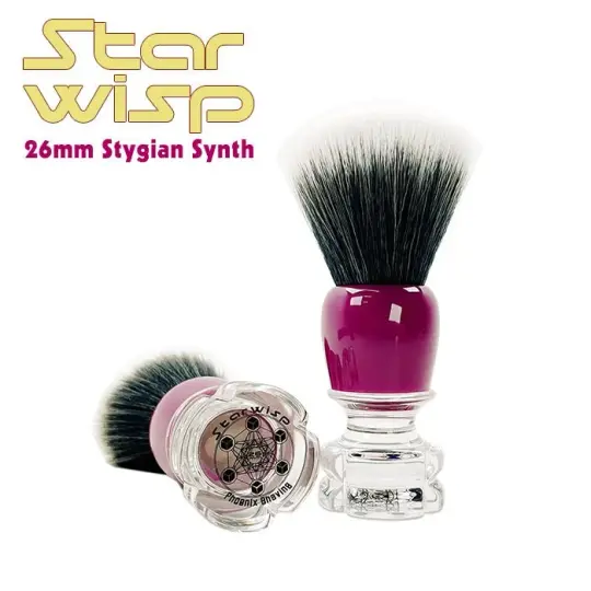 Star Wisp 26mm Stygian Synth Hybrid Knot Shave Brush | Retro Shave Tech!