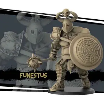 fenestus gladiator miniature in 28mm scale for tabletop RPGs.