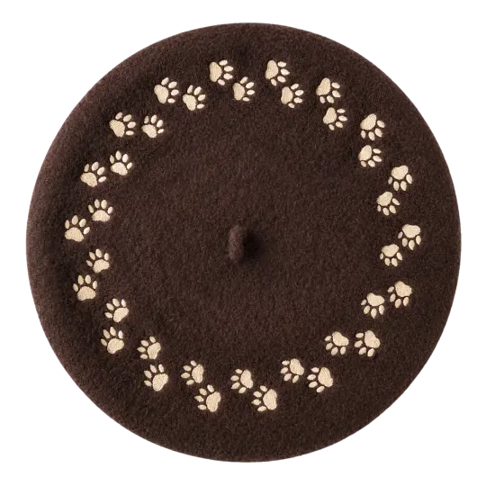 Paw Print Beret