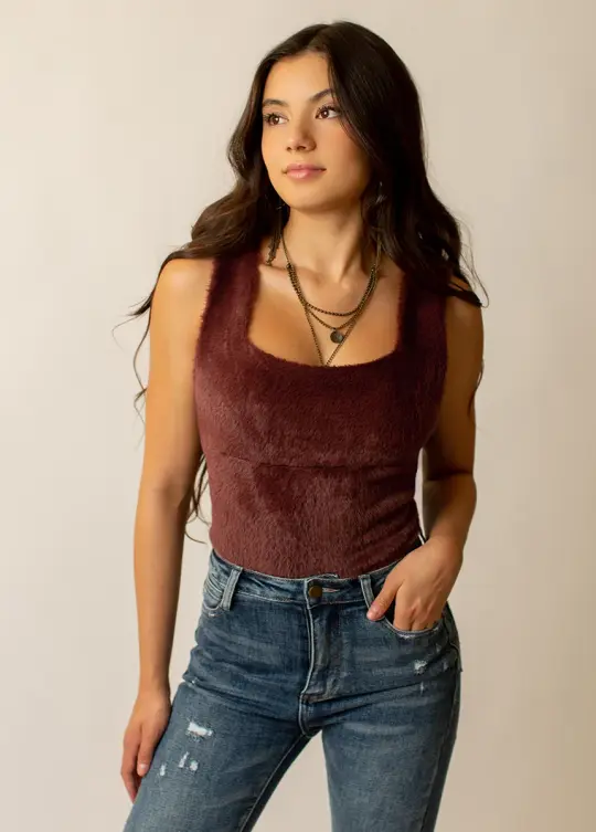 Ayasha Bodysuit in Raisin