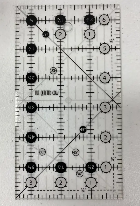 Quilted Cow Ruler 3 1/2" X 6 1/2"