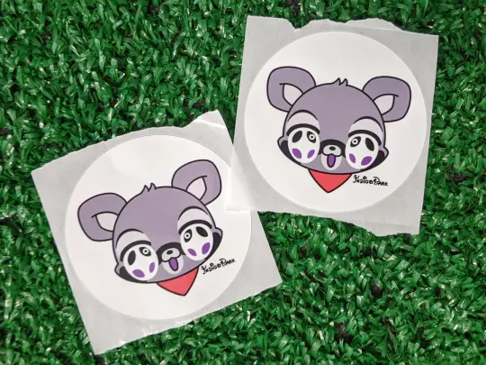 haunted theme park raccoon sticker