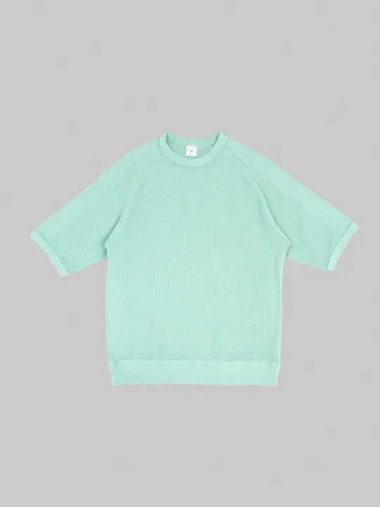 The Flat Head FN-THW-002 Raglan Sleeve Thermal T-Shirt Green