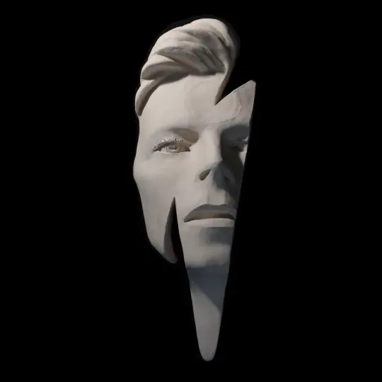 'Ziggy Flash' David Bowie Face Sculpture