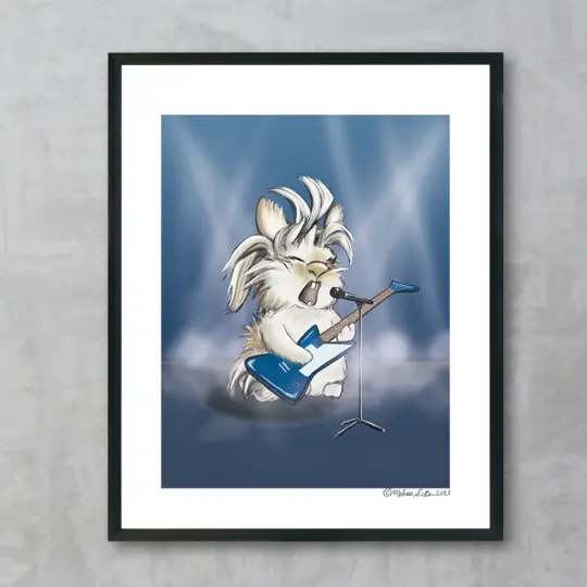 Rock Star Bunny Fine Art Print