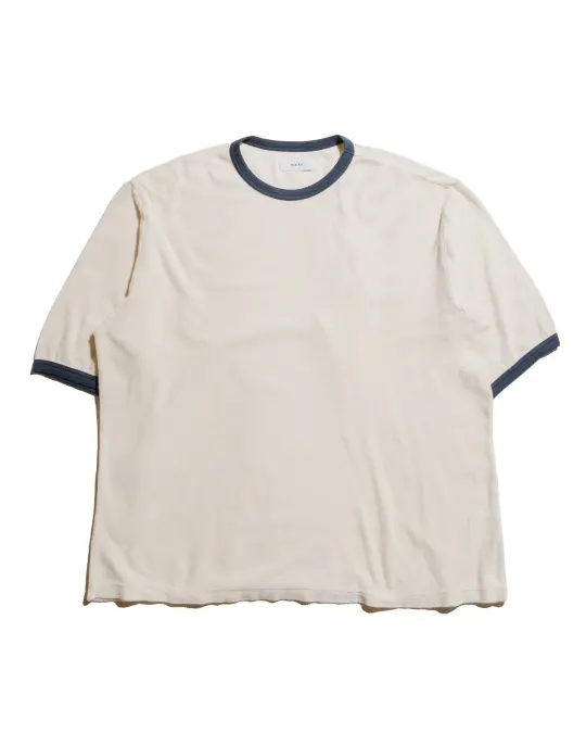 marka Ringer Pile Tee Organic Cotton Pile Ecru