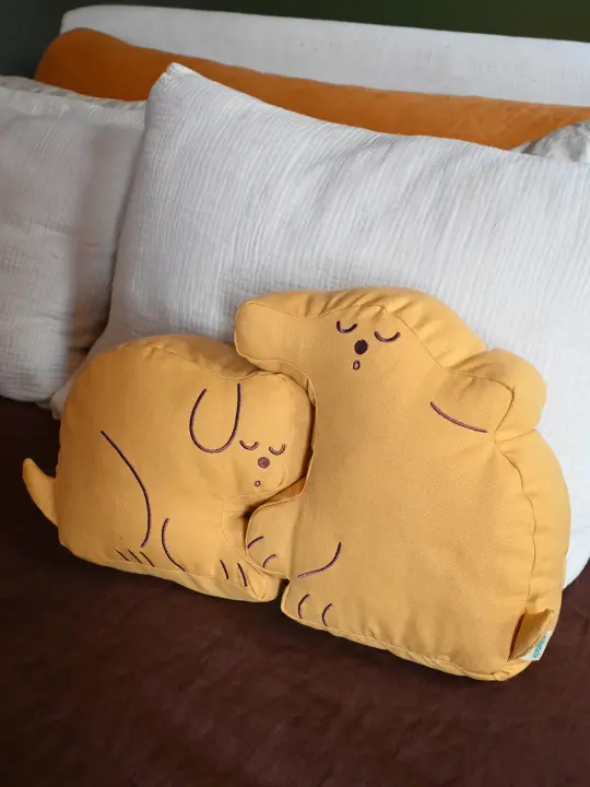"Perfect Nap" DOG Throw Pillow Set