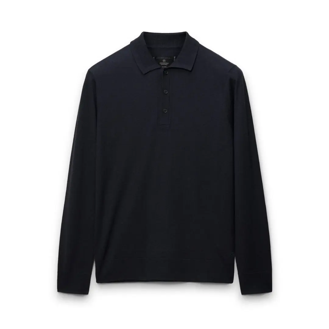 Silk Cashmere Longsleeve Polo