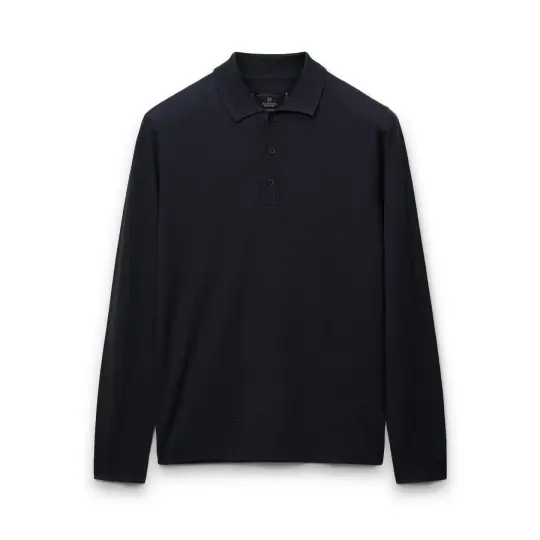 Silk Cashmere Longsleeve Polo