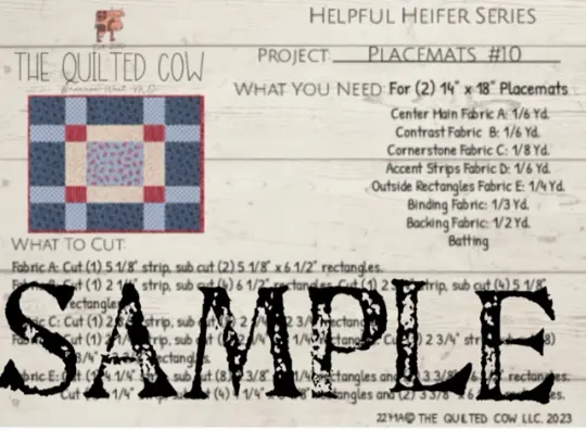Helpful Heifer Placemat #10