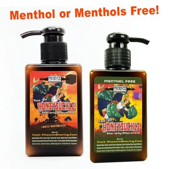 Son Of Honeysuckle Star Jelly Aftershave | Mentholated or Menthol Free! | Now 5 Ounces!