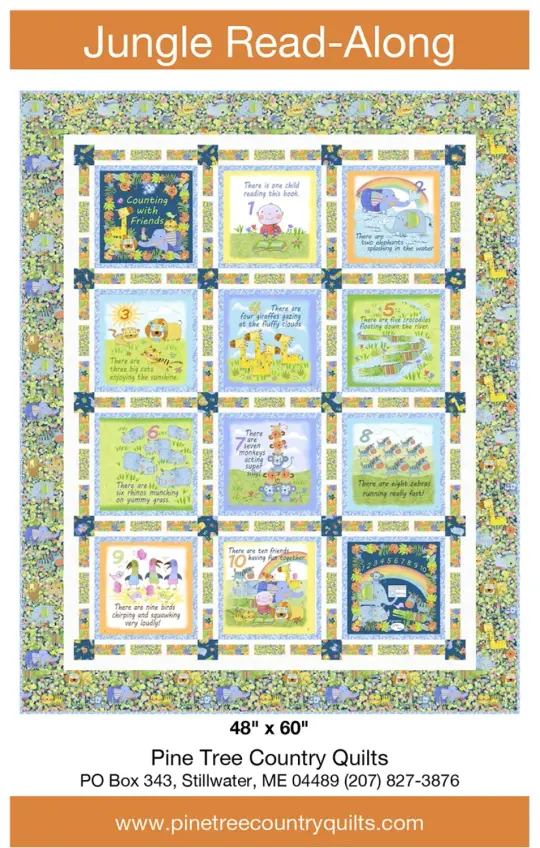 Jungle Read-Along Quilt Kit-Jungle Friends Collection