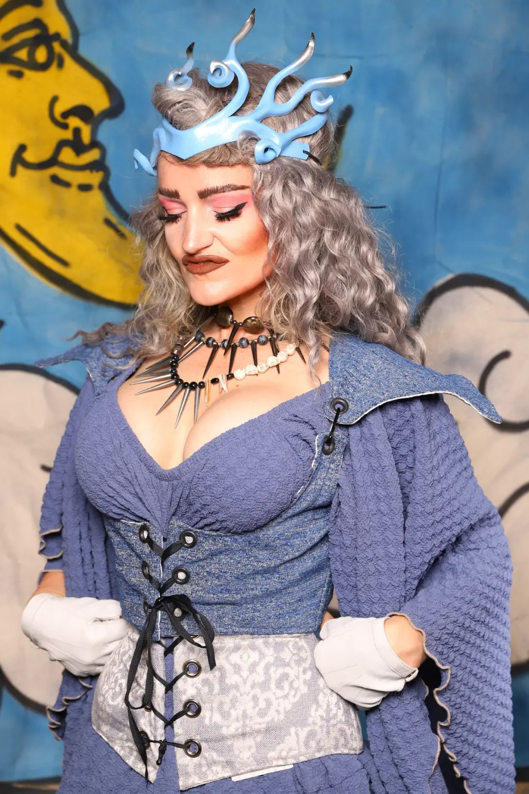 18. Elf Underbust in Weathered Blue - The Sapphire Séance Collection