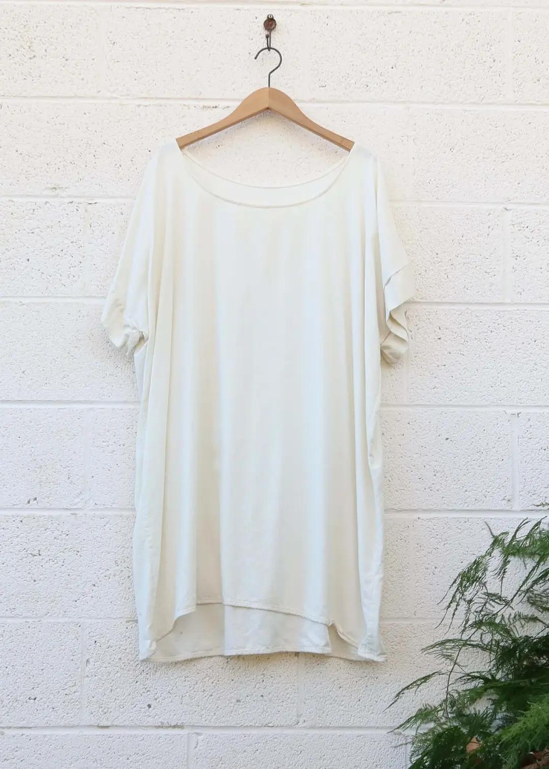 SALE - Everyday Magnolia Short Kaftan / Natural / M-XL / Raw Silk (177)