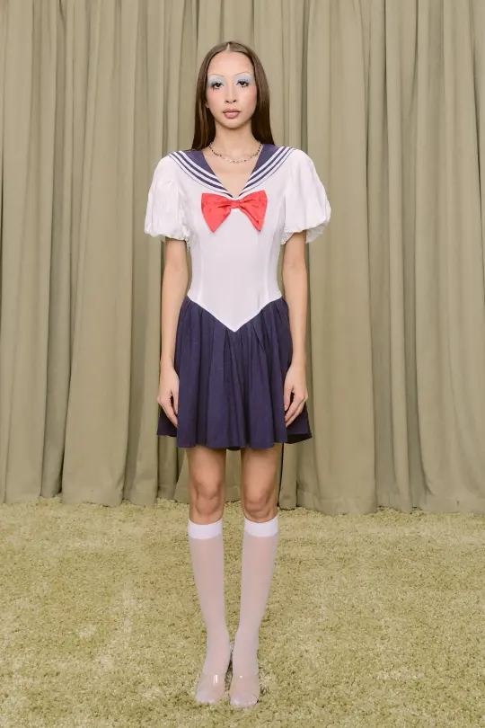 Soft Linen Sailor Moon Mini Dress
