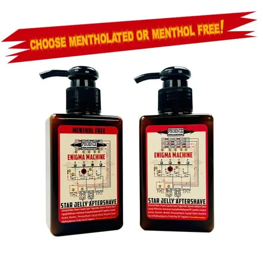 Enigma Machine Star Jelly Aftershave | Mentholated or Menthol Free! | A Spring/Summer Seasonal Classic Returns!