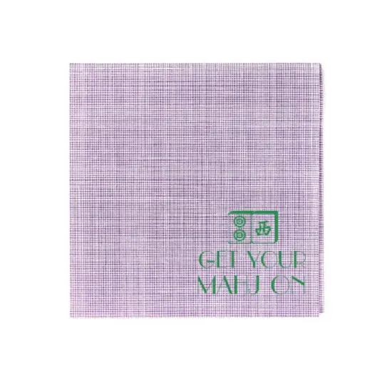 Lilac & Green "Get Your Mahj On" Mahjong Foil Printed Elegance Cocktail Napkin, Set of 20