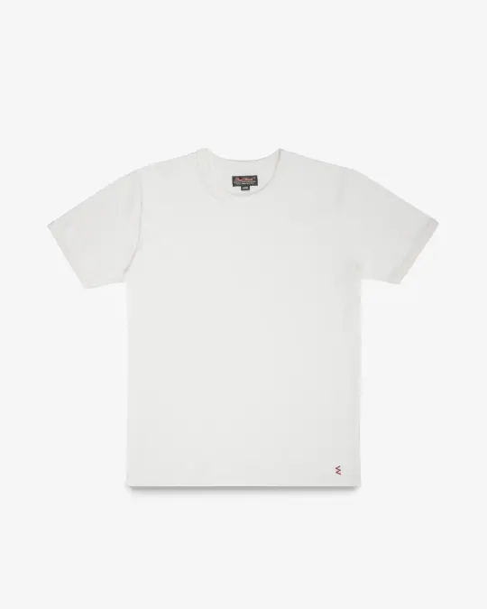 11oz Cotton Knit Crew Neck T-Shirt - White