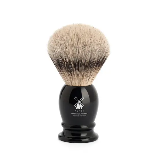 MÜHLE CLASSIC Shaving Brush, Silvertip Badger, Black, Medium