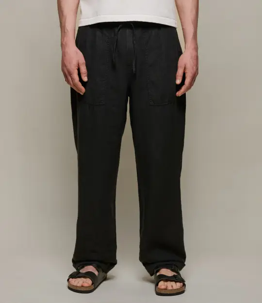 Worker's Linen Drawstring Pants