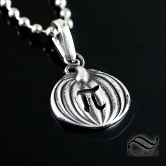 Pumpkin Pi Pendant - Sterling Silver