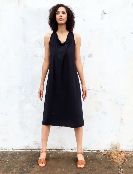 Float Neck Racerback Ojai Below Knee Dress