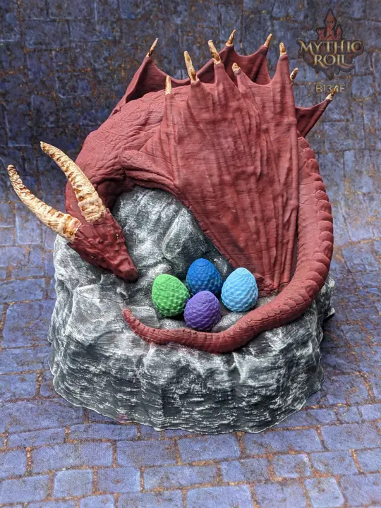 Dragon's Egg Nest 3D Printed Dice Jail - Unchained Games - Mythic Roll Collection - Guard Your Dice in Style!