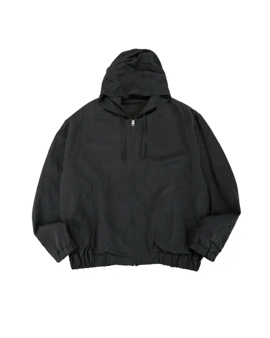 Lady White Co. KAPTAIN SUNSHINE Silk Zip Jacket Faded Black