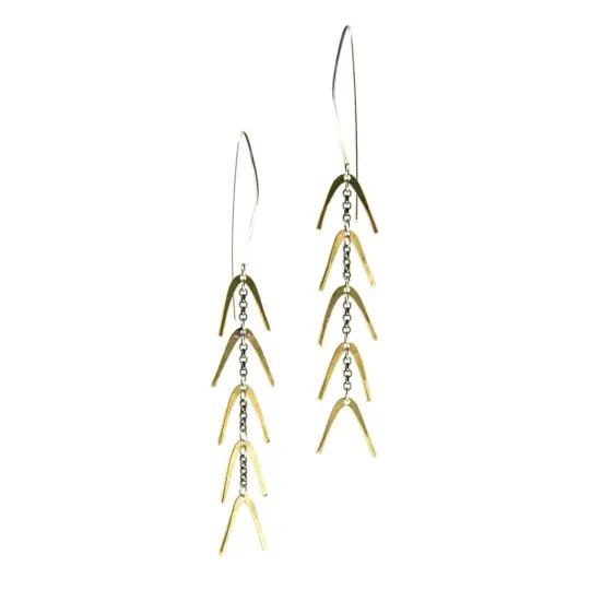 Recast Gold Spine earrings