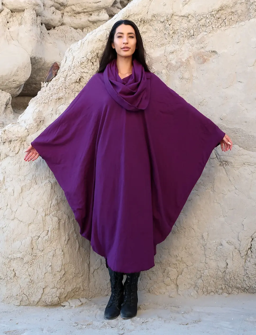 Super Cowl Aphrodite Below Knee Kaftan