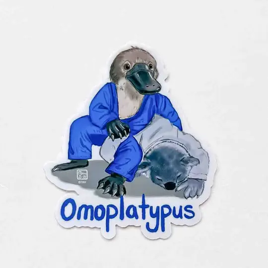 BJJ Omoplatypus Sticker, 3" | Wholesale 6 Pack