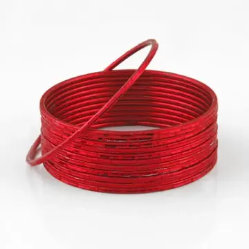 Red Sparkle Fashion Bangle Bracelet Set