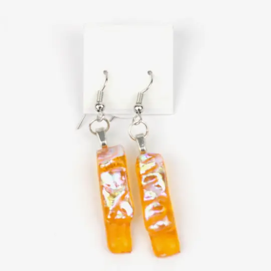 Yellow Glass Earrings