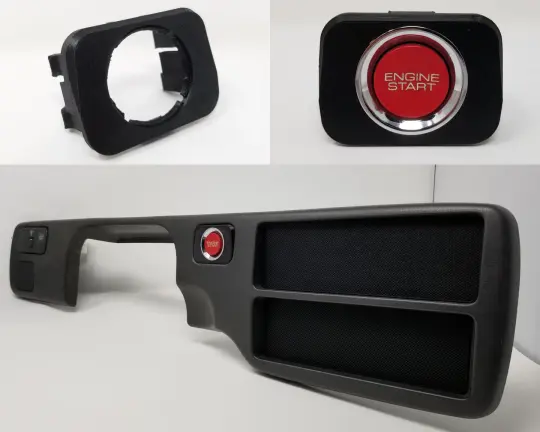 92-95 Honda Civic (All) S2000 Push Button Start Panel (Defroster Switch Slot Mount)
