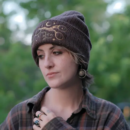 The Witch's Scissors // Oak Knit Beanie