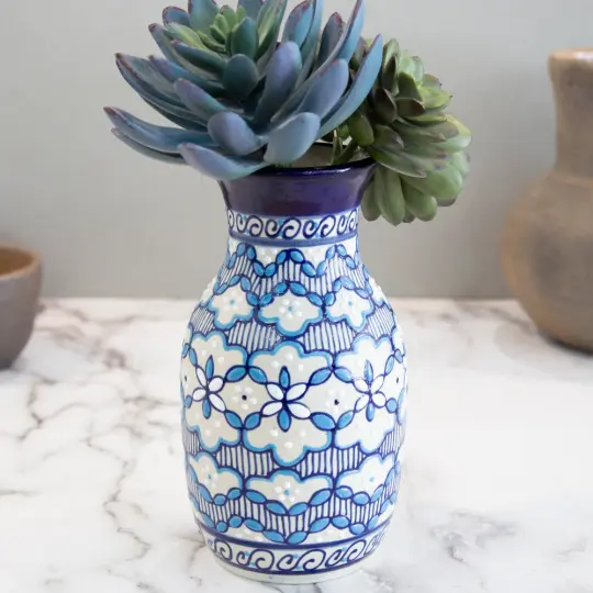 Coyoacán Hand-Painted Morelos Ceramic Vase