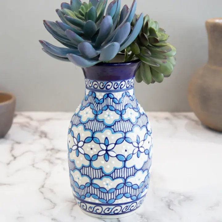 Coyoacán Hand-Painted Morelos Ceramic Vase