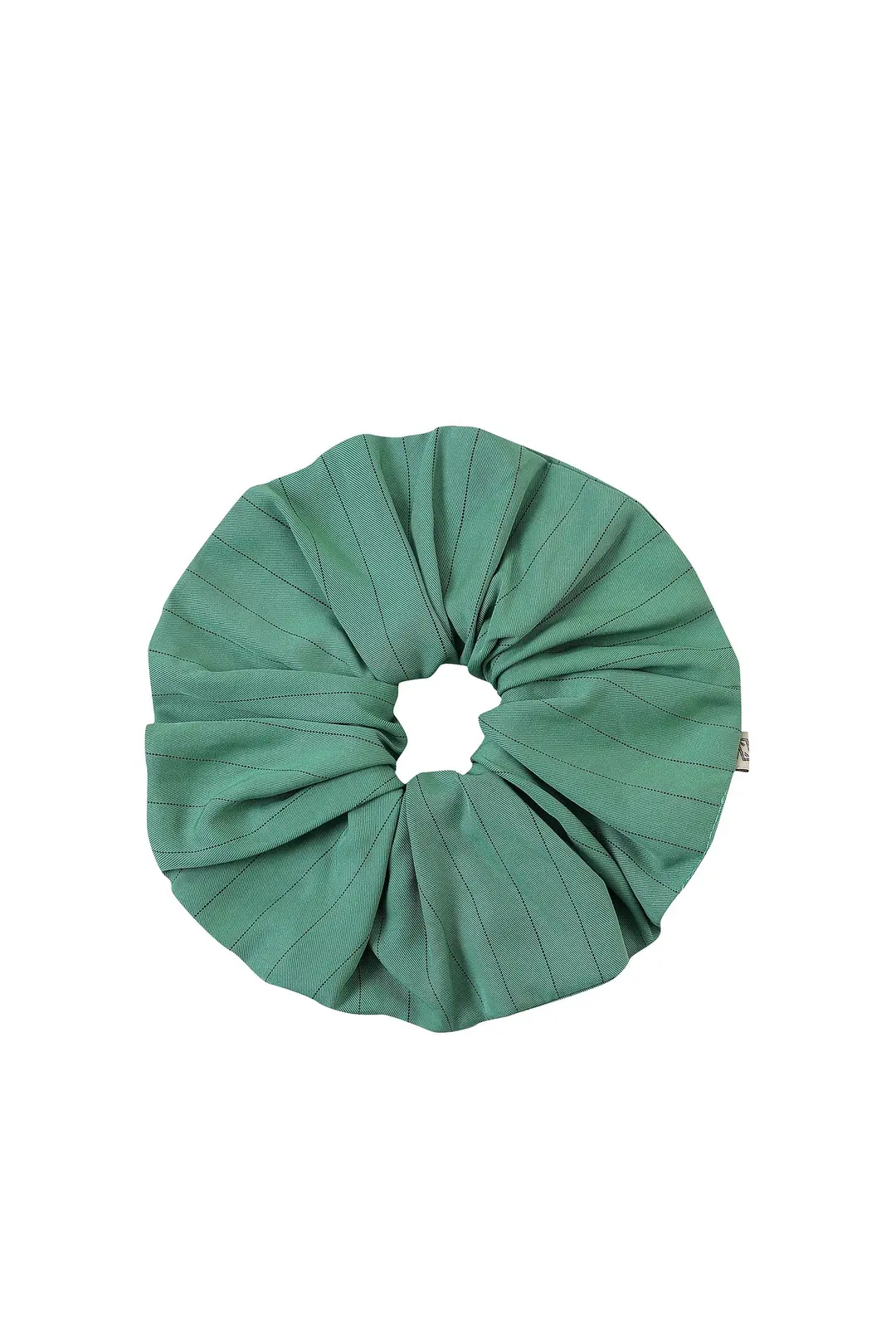 Green Stripe Scrunchie