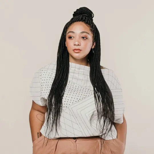 Box Crop Top in Bone