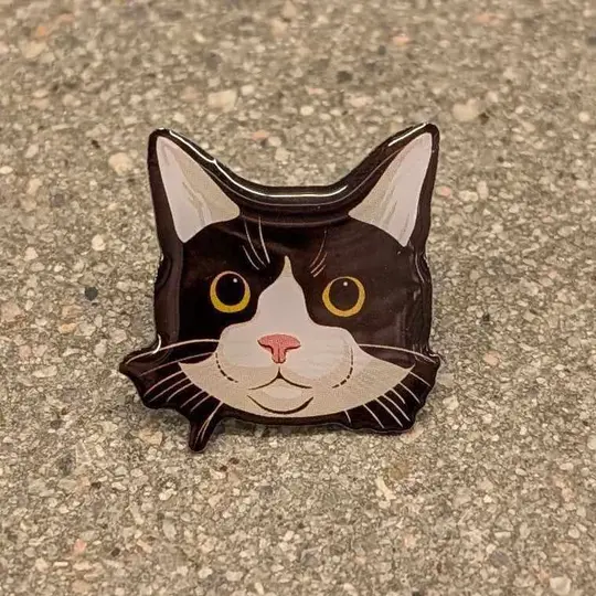 Tuxedo Cat Enamel Pin
