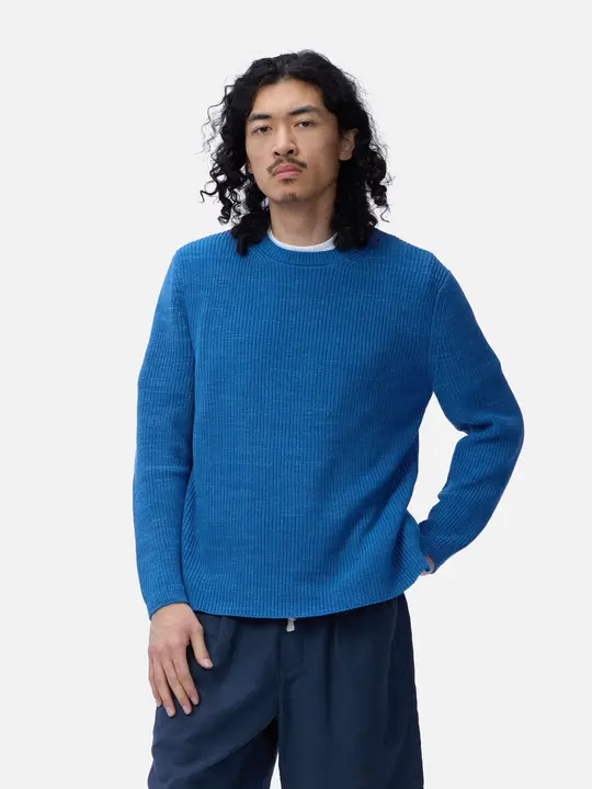 Long Sleeve Knit T-Shirt ~ Vintage Blue